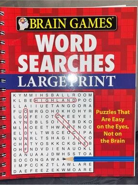 Word Searches Large Print - Red Puzzle Book
